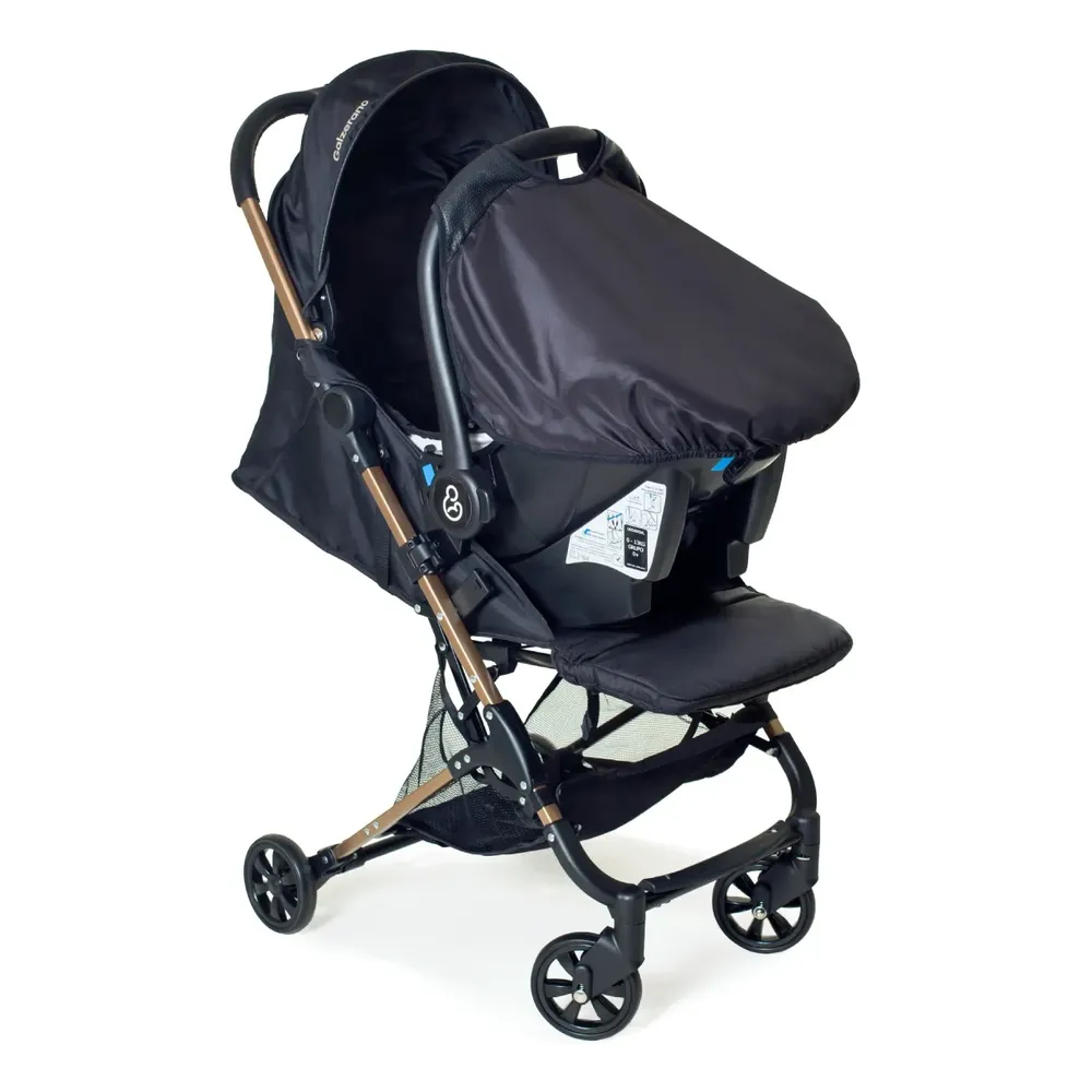 Galzerano Carrinho De Passeio Compacto Bali Preto Preto