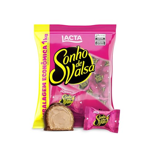 Lacta Sonho de Valsa - Wafer Recheado Sabor Chocolate Pacote 1kg
