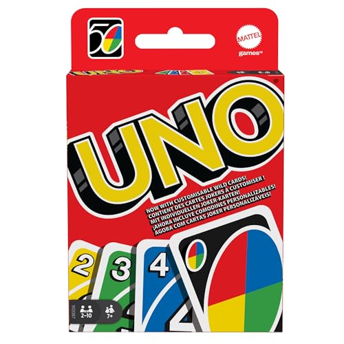 Kit de Cartas UNO Clássico Mattel com 108 7 Anos ou Mai, Multicolorido