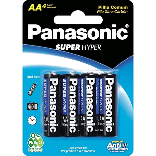Pilha Panasonic Comum AA c/04 unidades