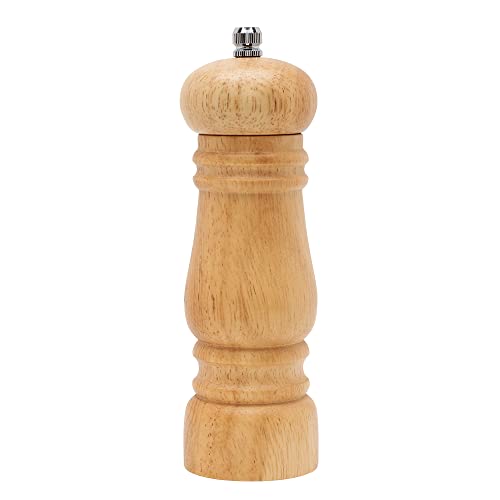 Mimo Style Moedor Manual para Pimenta e Sal, Ideal para Moer Graõs e Condimentos Secos, Material Madeira, Moedor de Cerâmica Com Pino Regulador de Tamanho do Grão, Fácil Manuseio
