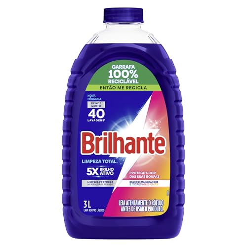 Brilhante Limpeza Total - Lava Roupas Líquido 3L