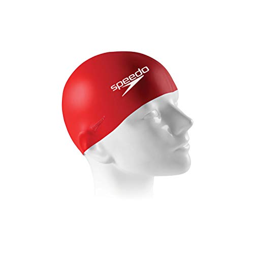 Touca de Natação, Speedo, Flat Cap- Vermelho