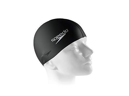 Touca de Natação, Speedo, Flat Cap- Preto
