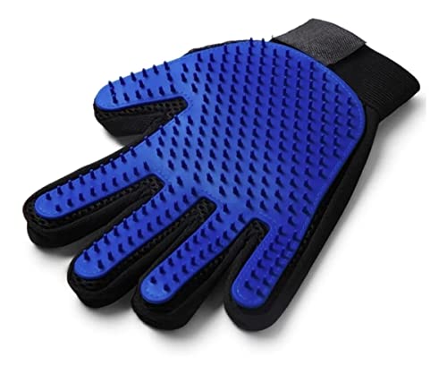 Luva Escova Tira Pelos Cães e Gatos Nano Magnética - Azul - Borracha - Moderno - Desconhecido