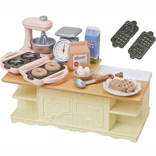 Sylvanian Families - Kitchen Island Jogo Conjunto de Cozinha, 3+ Anos, Multicor, 5442