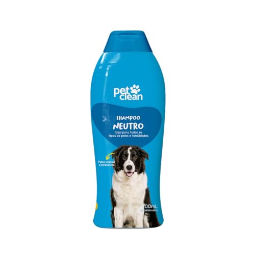 Shampoo Neutro 2 em 1-700 ml, Pet Clean | Óleo de amêndoas dá brilho e maciez e facilita a escovação, para todas as raças e idades