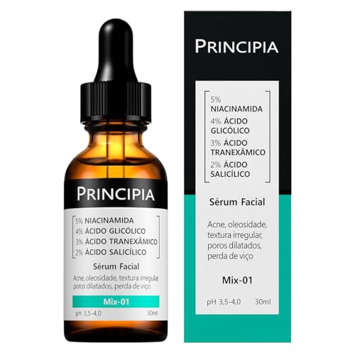 Sérum 5% Niacinamida + 4% Glicólico + 3% Tranexâmico + 2% Salicílico Mix-01 - Anti-acne com 30ml