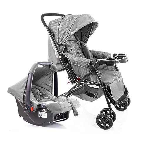 Cosco Kids, Travel System Reverse, Cinza Rajado