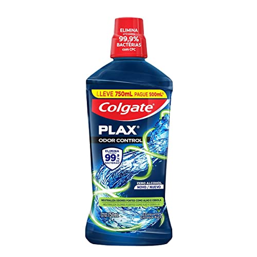 Colgate Plax Odor Control Enxaguante Bucal Sem Álcool, 750ml