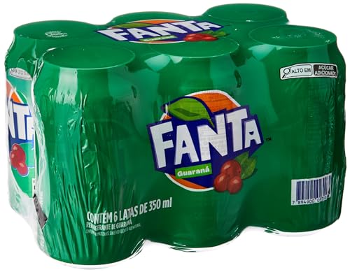 Refrigerante de Guaraná Fanta, 350ml, Pack com 6 Unidades