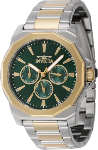 Invicta Relógio masculino Speedway 42 mm de quartzo em aço inoxidável, dois tons (modelo: 46847), Dois tons, Tendência