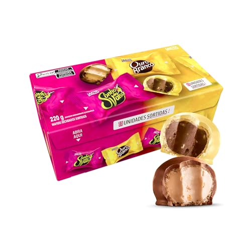 Caixa de Bombons Sortidos Sonho de Valsa e Ouro Branco, 220g