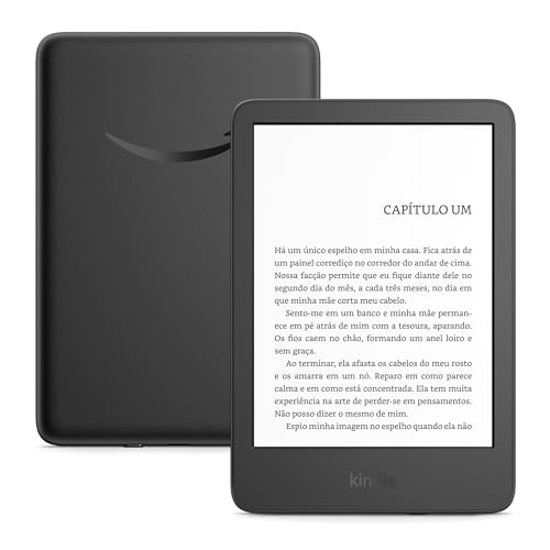 Kindle 16 GB (modelo 2024) - Leve e compacto, com tela antirreflexo, trocas de página rápidas, luz frontal ajustável e bateria de longa duração - Cor Preta