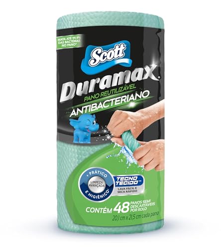 Pano Reutilizável em Rolo Scott Duramax, 48 Folhas | Antibac