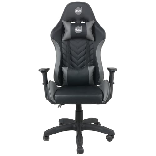 Cadeira Gamer Elite Pro Dazz Preto e Cinza | Pistão Classe 4, Supota ate 140KG
