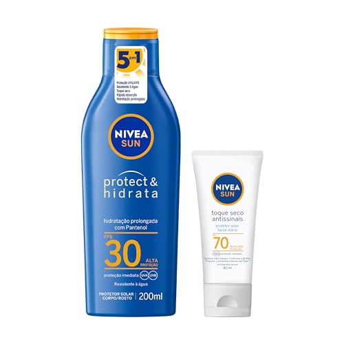Protetor Solar Corporal e Facial NIVEA, Kit com 2 Unidades