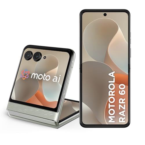 Smartphone Motorola Razr 60-256GB 12GB RAM+12GB Ram Boost Tela dobrável 6,9" pOLED e externa 3,6” Moto AI camera IP48 - Branco