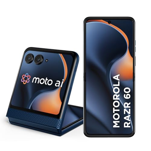 Smartphone Motorola Razr 60-256GB 24GB (12GB RAM+12GB Ram Boost) Tela dobrável 6,9" pOLED e externa 3,6” Moto AI camera IP48 - Azul Marinho
