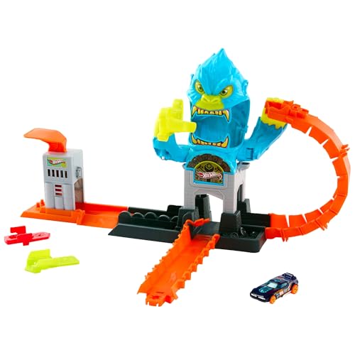 Kit Pista Hot Wheels City Oficina Gorila Mattel 4 Anos Ou Mais