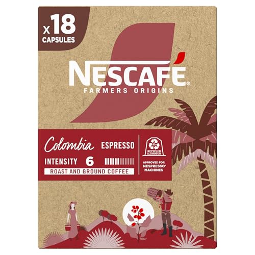 Café em Cápsula Nescafé Farmers Origins Colombia - compatível máquina Nespresso, 18 cápsulas 44g