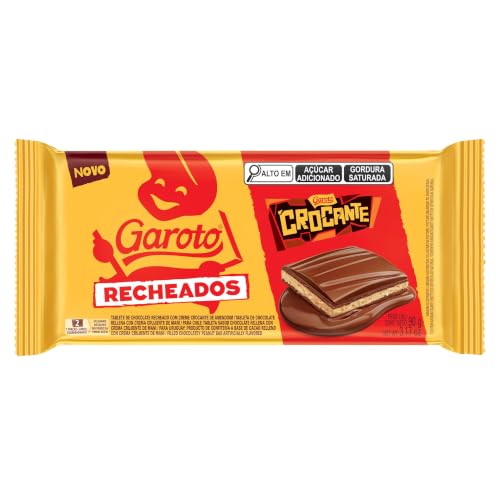Chocolate Recheio Crocante Garoto Recheados Pacote 90g