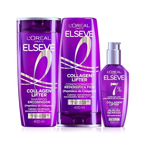 L'Oréal Paris Elseve Collagen Lifter Kit Shampoo, Condicionador e Sérum