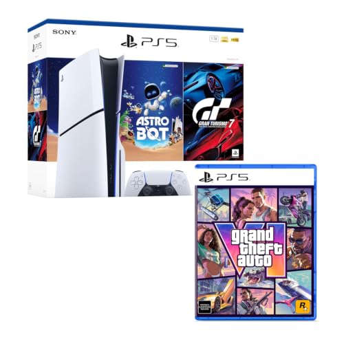 `Pré-venda` -  Bundle GTA VI + PlayStation 5 Slim Disk Pacote Astro Bot e Gran Turismo 7
