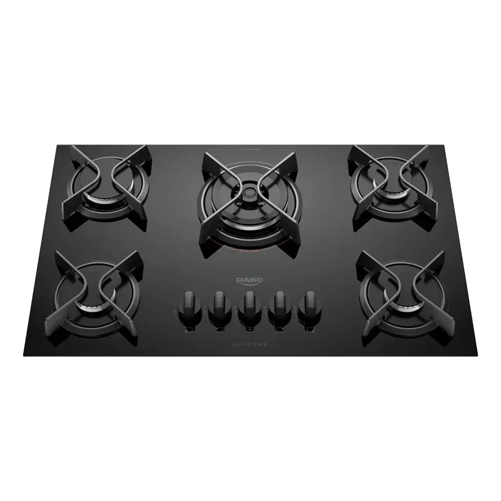 Cooktop 5 Bocas Dako Supreme Com Tripla Chama Preto Bivolt Preto