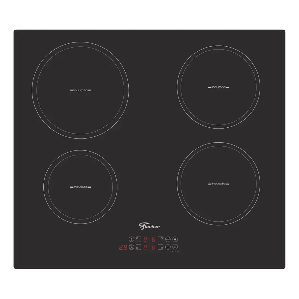 Cooktop de Indução Fischer 4 Bocas Vitrocerâmica com Touch Screen 220V