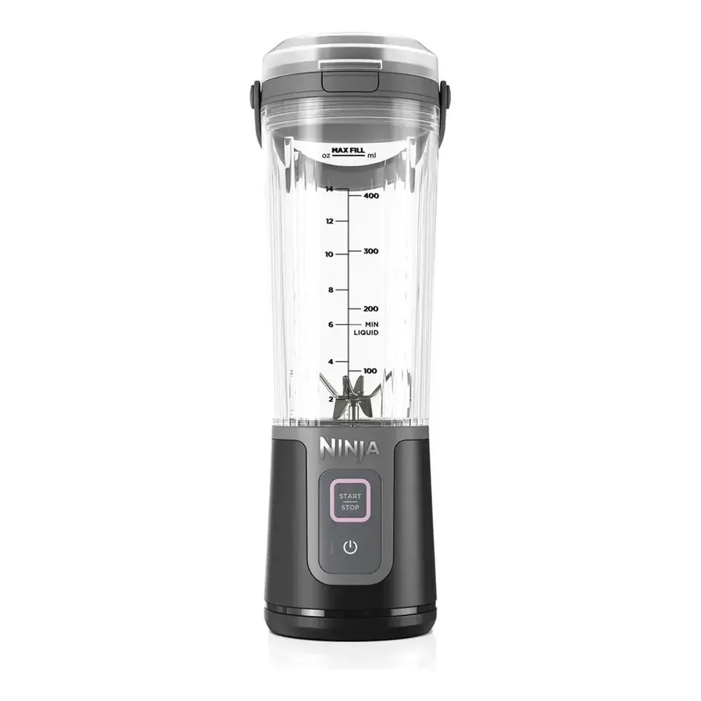 Liquidificador Portátil, Ninja, Base Recarregável, Tampa À Prova de Vazamentos, Função de Auto-Limpar, Copo de 470 ml, Bivolt