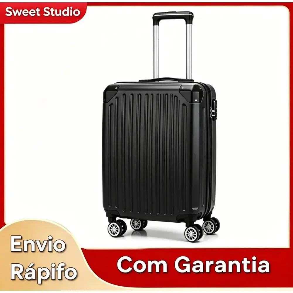Mala de Bordo Rígida Sweet Studio em ABS com Rodas 360° para Viagem