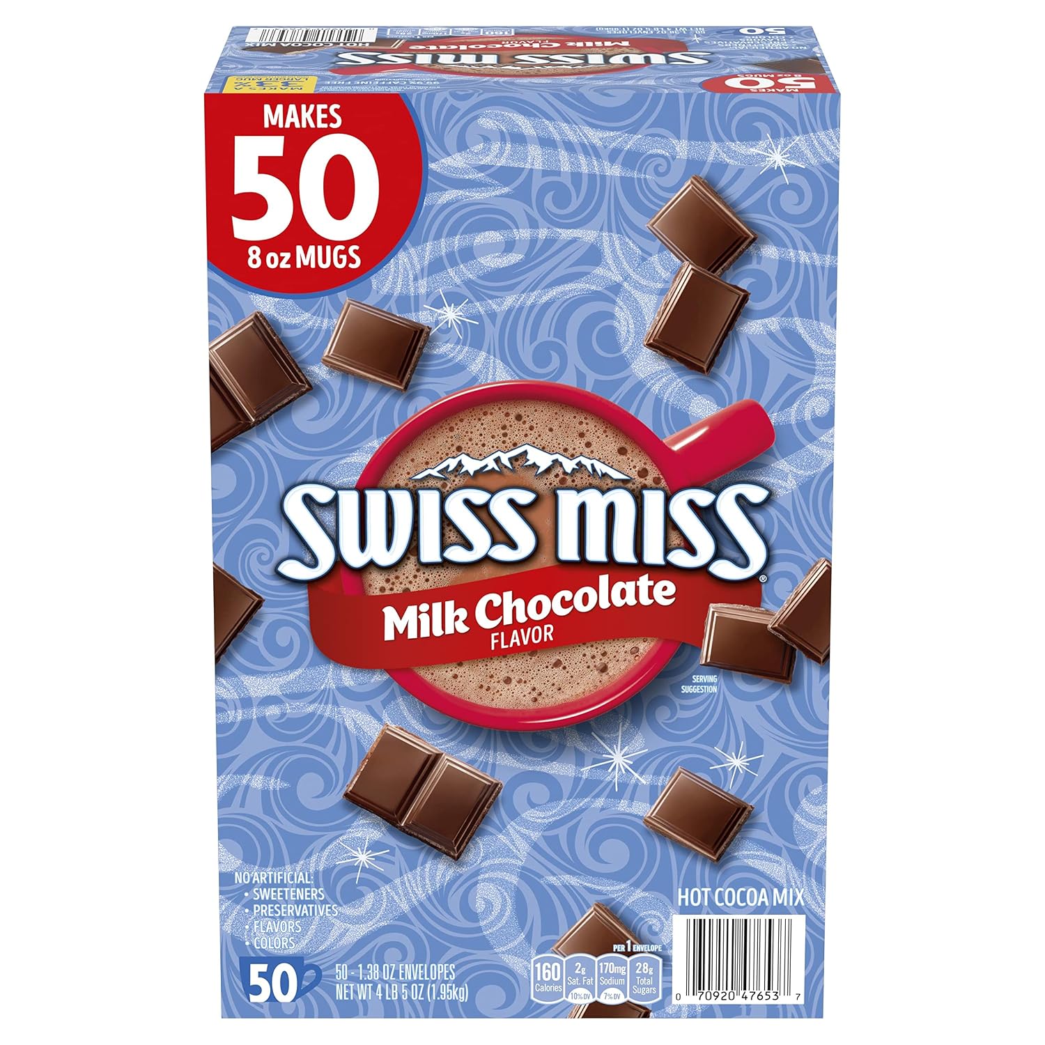 Swiss Miss Milk Chocolate Flavor Hot Cocoa Mix 50 unidades