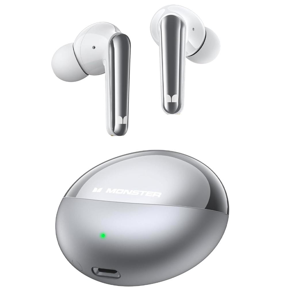 Monster N-Lite 203 AirLinks Wireless Earbuds, Bluetooth 5.3 Headphones HiFi Stereo, Wireless Earphones