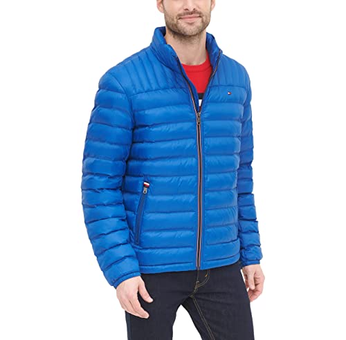 Tommy Hilfiger Jaqueta masculina ultra loft leve embalável (padrão, grande e alta), Azul royal, XGG