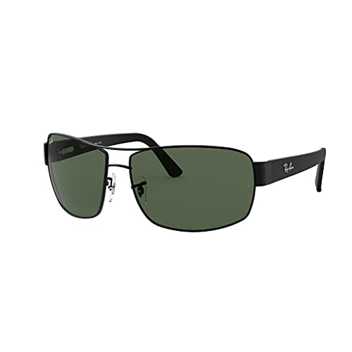 Óculos de Sol Ray-Ban, Preto Fosco, Tamanho 64