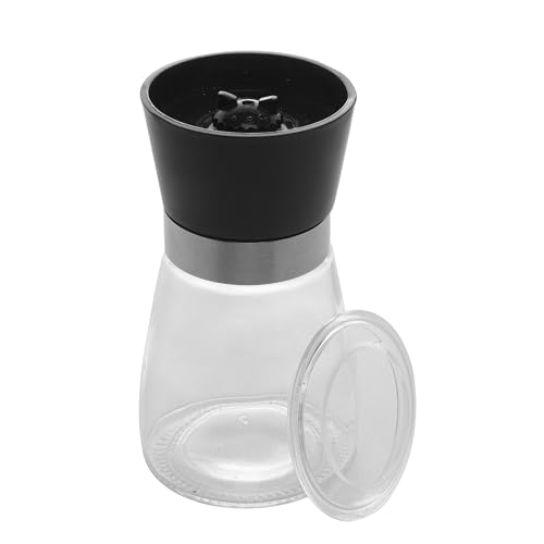 LYOR - Moedor de Tempero de Vidro com Tampa Preta 170ml
