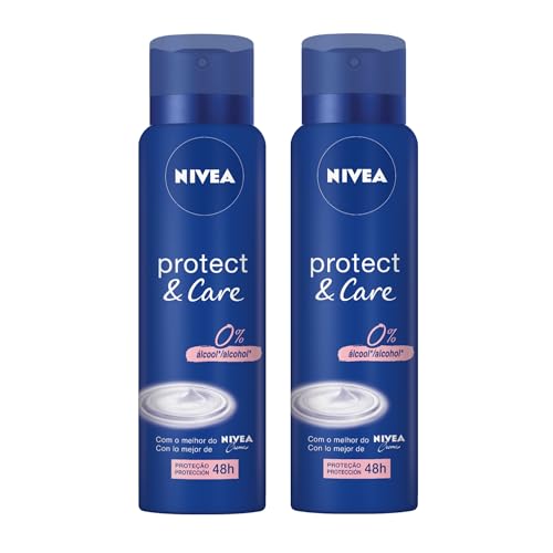 Kit Desodorante Aerossol NIVEA Protect & Care 150ML - 2 Unidades, Nivea, pacote de 2