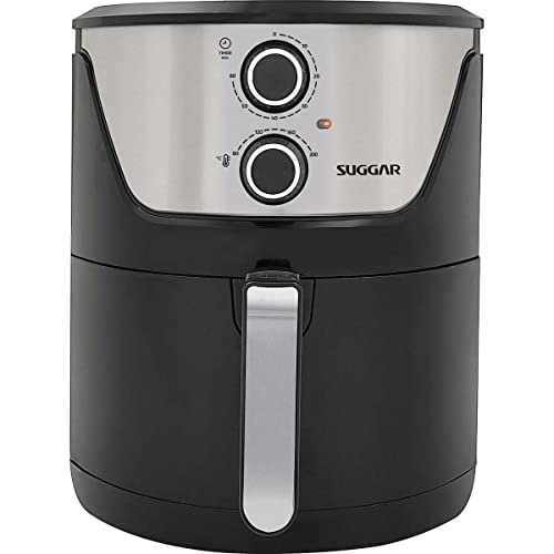 Fritadeira Sem Óleo Lightfry Preta Em Inox 4 Litros 220V- SUGGAR - FT4002PT