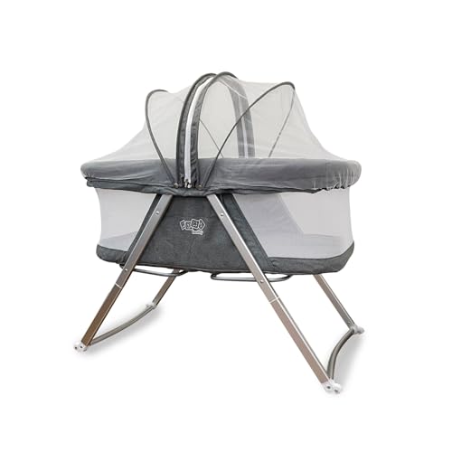 Berço Moisés Portátil Com Balanço Comfy 9kgs Cinza - MaxiBaby