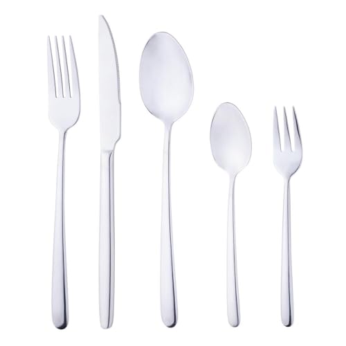 WOLFF Faqueiro de Aço Inox Viena 30 Peças - Mesa Posta - Itens Para Casa - Utensílios de Cozinha - Enxoval - Casamento - Decoração