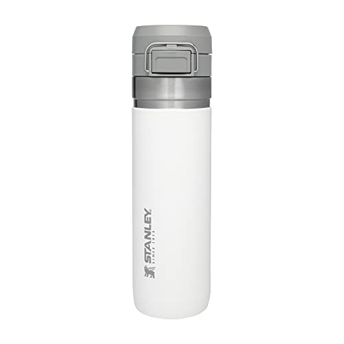 Stanley - Garrafa de água térmica Quick Flip, isolada em aço inoxidável para bebidas quentes e frias, resistente a fugas, 710 ml, Polar