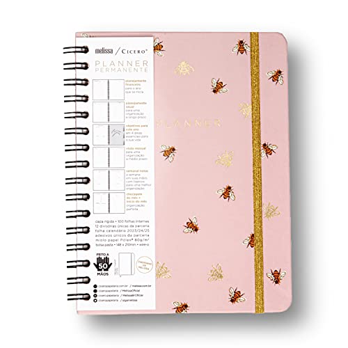 Cicero PLANNER PERMANENTE WIRE-O MELISSA SEMANAL NOTAS A5 COLMEIA, Modelo: 0548, Cor: multi-colored