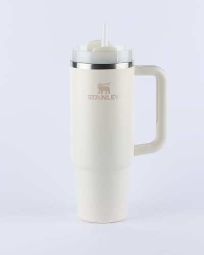 Stanley - Copo Quencher H2.0 FlowState 887ml - Copo de aço inoxidável com tampa, isolamento a vácuo, para água, chá gelado, café, smoothies e muito mais, Cream