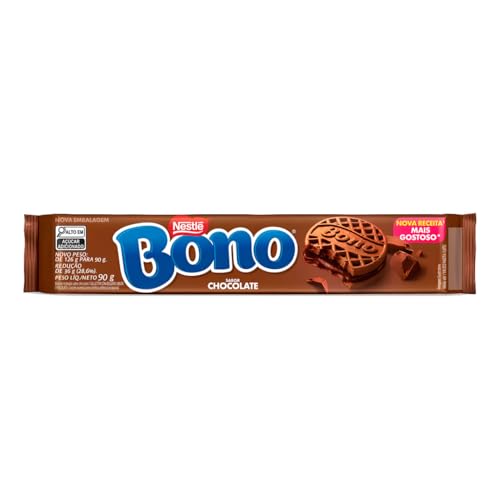 Biscoito Recheado Sabor Chocolate Bono 90g