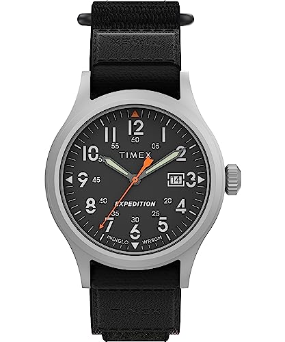 Timex Relógio masculino Expedition Scout de 40 mm, Aço preto/preto/IP, Expedition Scout 40 mm