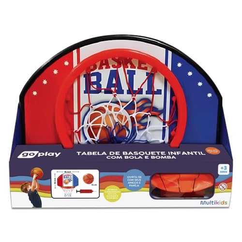 GO PLAY - TABELA DE BASQUETE INFANTIL COM BOLA E BOMBA