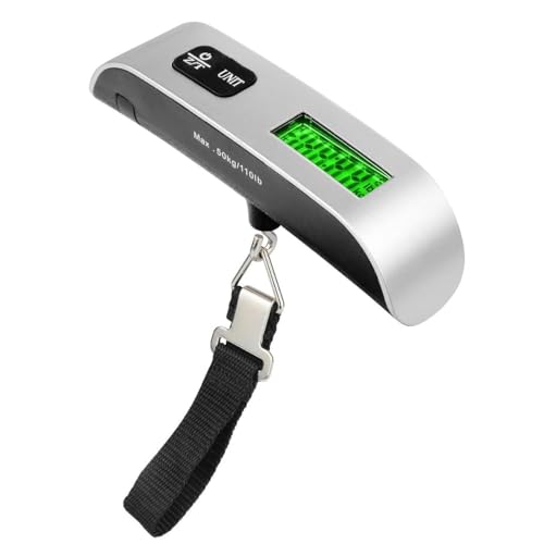 Pocket Balança Digital Portátil de Mão Até 50kg Com Alça Trava, Visor LCD Grande Para Bagagem, Pesca e Alta Precisão Ideal para Bagagem Pesca e Uso Doméstico Compacta e Resistente Linha Premium