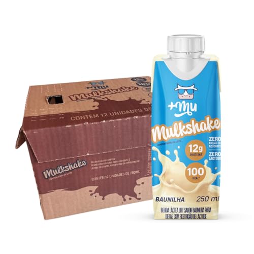 +Mu Mulkshake Bebida Proteica Sabor Baunilha - Pack 12 unidades 250 mL
