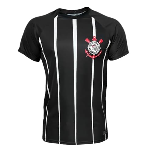 Camisa Corinthians Listrada, Masculina, Preta, G
